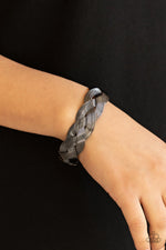 Load image into Gallery viewer, Woven Wonder - Black Bracelet - Paparazzi Accessories
